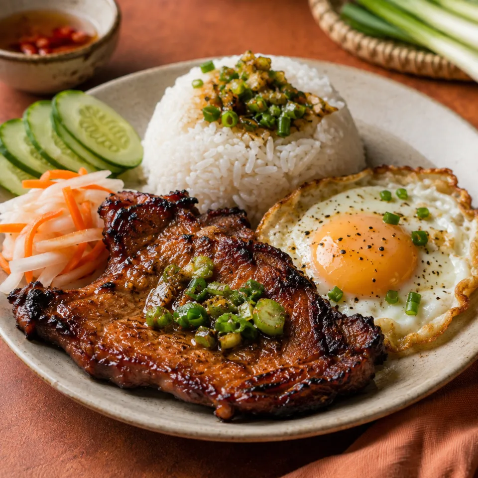 Cơm gà nướng tại quán